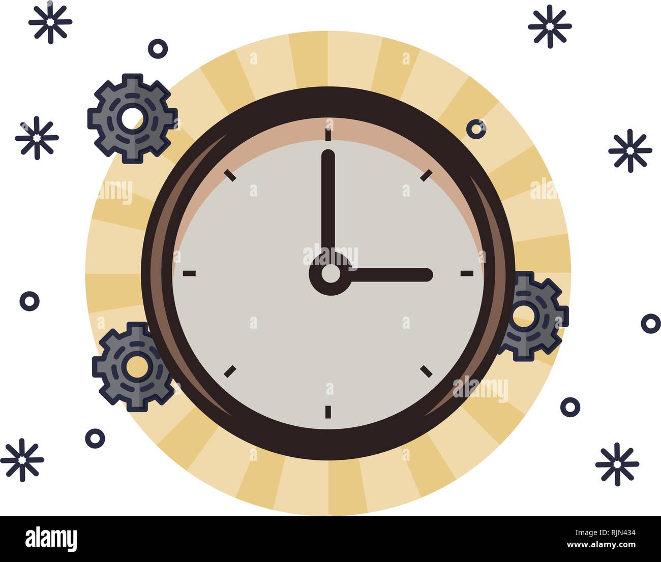 Horloge temps cartoon Image Vectorielle Stock - Alamy