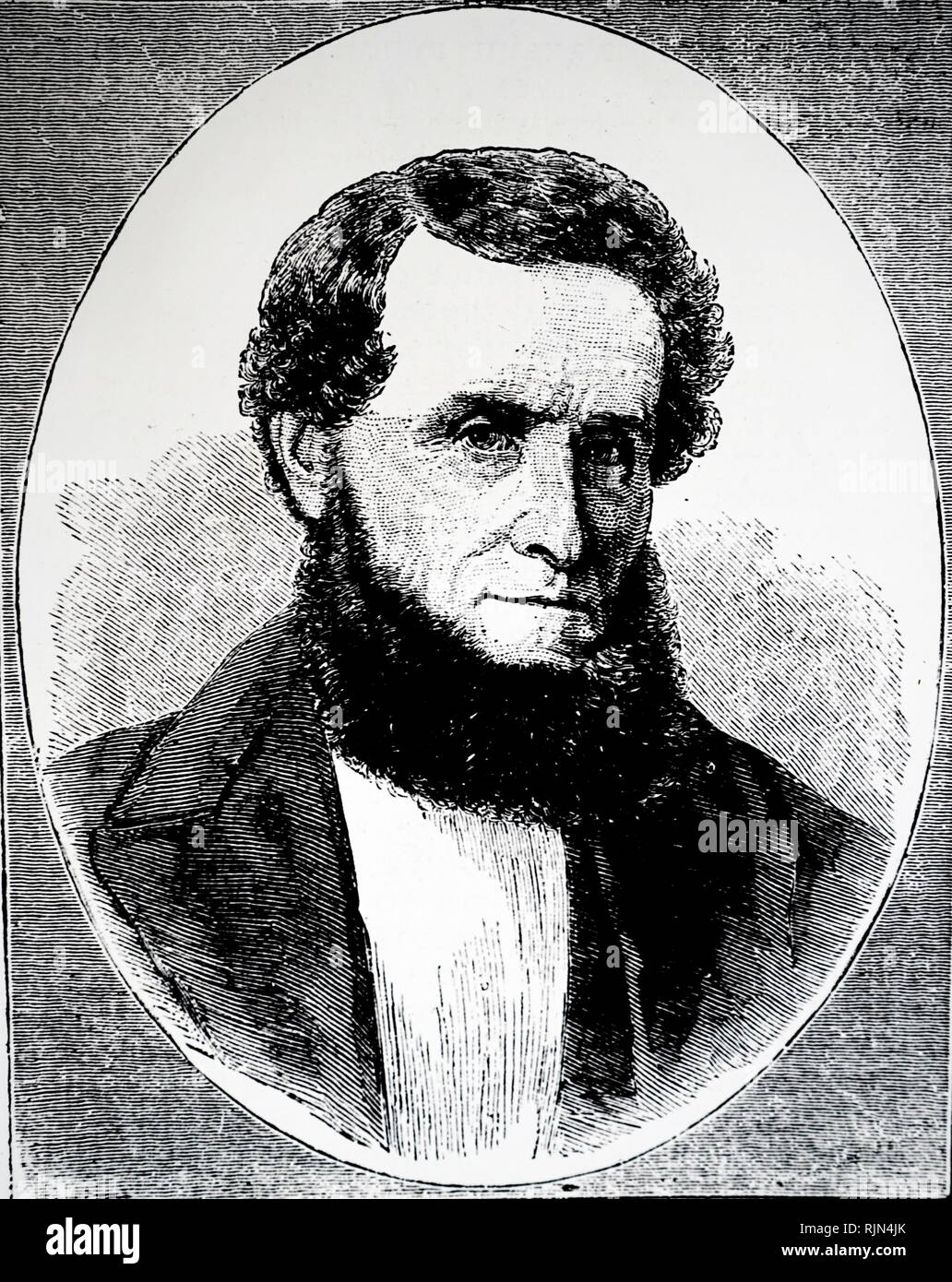 Illustration de James Lick (25 août 1796 - 1 octobre 1876) ; American Carpenter, piano builder, baron des terres, et dans l'enseignement des sciences. Au moment de sa mort, il était l'homme le plus riche en Californie, et a laissé la majorité de ses biens à des causes sociales et scientifiques. Banque D'Images