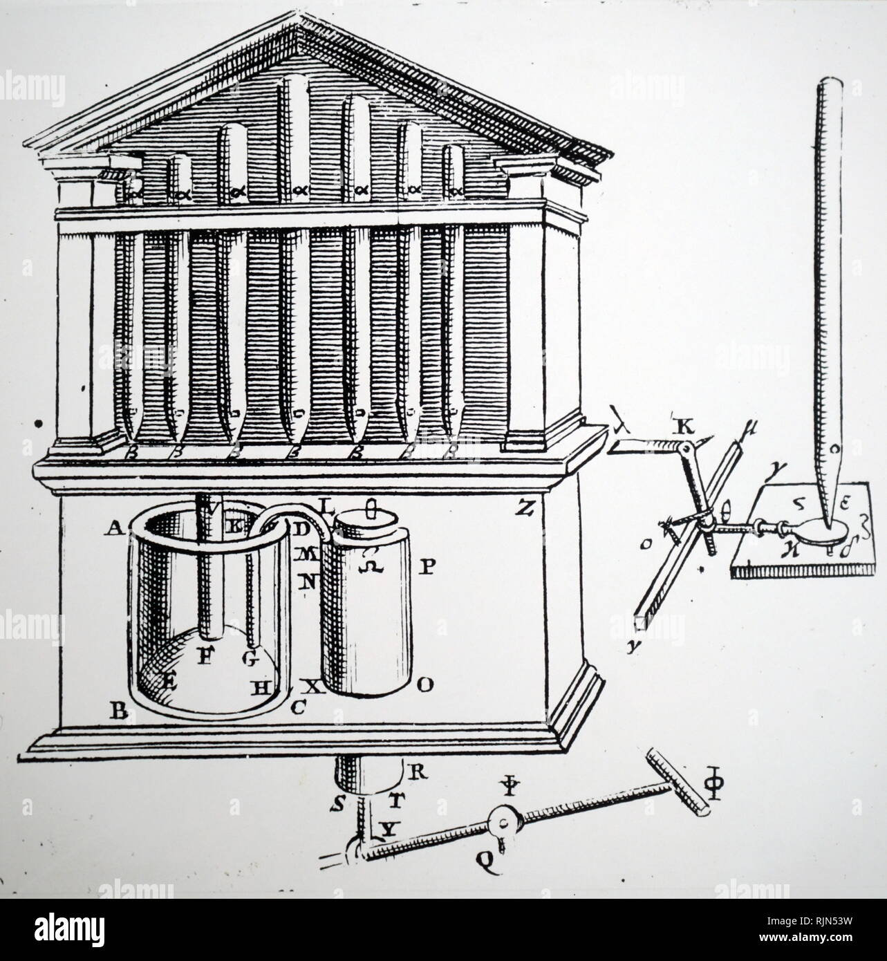 Heronis Spiritali Alexandrini urne Liber', Amsterdam, 1680 par HERO D'ALEXANDRIE Banque D'Images
