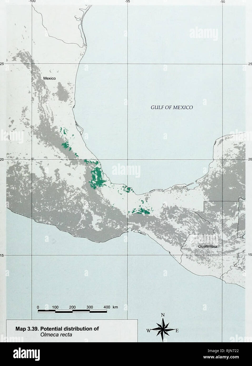 . La biodiversité en bambou : Afrique, Madagascar et les Amériques. Bambou bambou ; Biodiversité ; ; Biodiversité ; Bamboe ; Rotan ; Biodiversiteit ; Bambusgewa ?chse ; BAMBOU ; diversité biologique ; LA CONSERVATION DE LA NATURE ; DES CARTES ; Afrique ; Madagascar ; Amériques. La biodiversité en bambou. Site 3.39. Distribution potentielle des Olmeca recta autochtones : l'intérieur du couvert forestier Le couvert forestier existant avec aucun enregistrement d'Olmeca recta 81. Veuillez noter que ces images sont extraites de la page numérisée des images qui peuvent avoir été retouchées numériquement pour plus de lisibilité - coloration et l'aspect de ces illustrations ne peut pas parfaitement ressembler au Banque D'Images