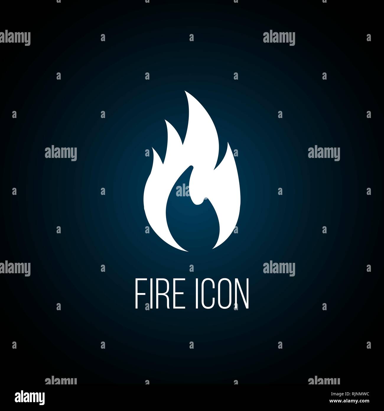 Logo flamme feu icône. Symbole simple Illustration de Vecteur