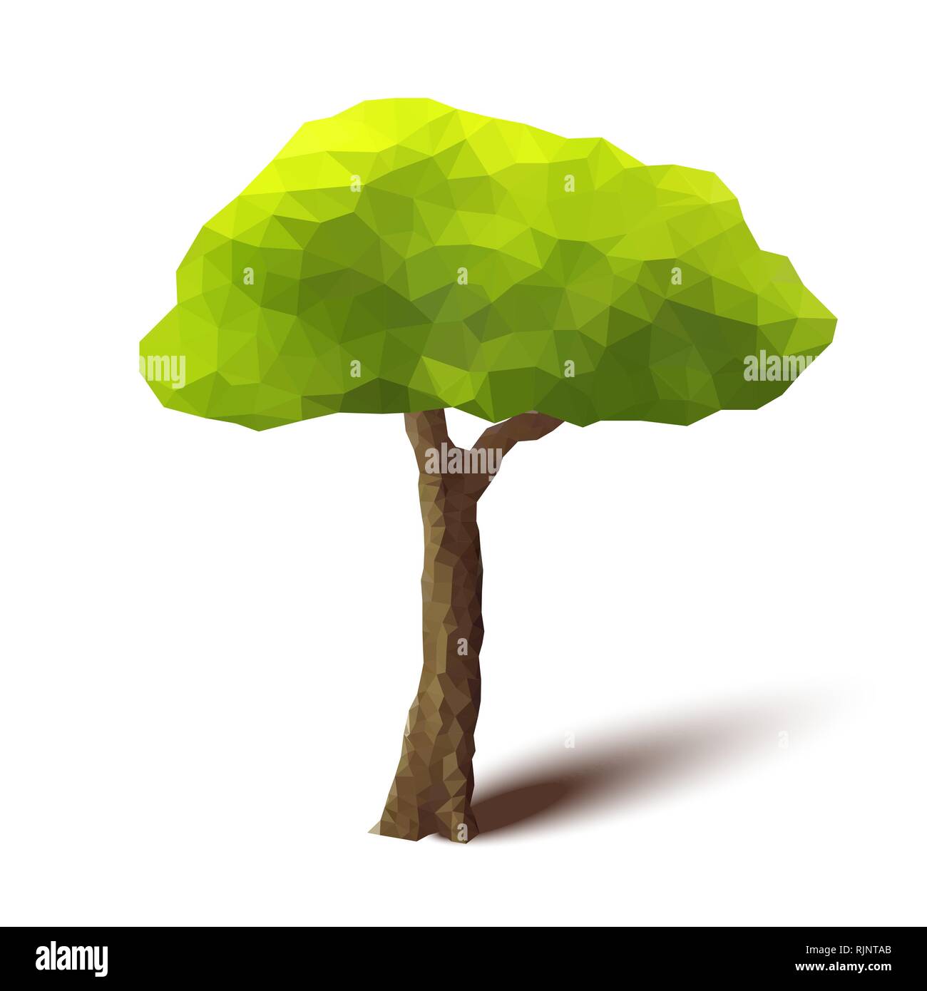 Peu d'arbres style poly. Illustration poligonal géométrique. L'élément de conception de scénario. Illustration de Vecteur