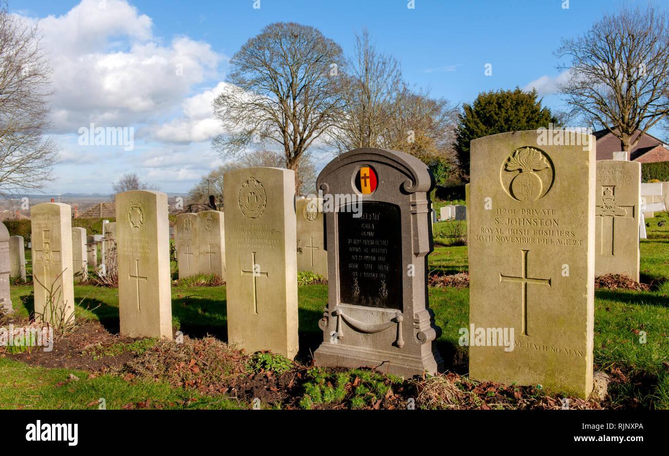 Portsdown (Christ Church) Cimetière militaire, London Road, and Widley, Portsmouth, Hampshire, England, UK Banque D'Images