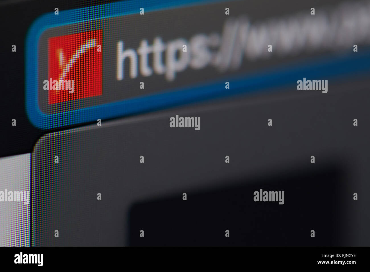 New York, USA - 6 février 2019 : l'icône de Payoneer sur les page web sur l'écran de l'appareil pixelisées vue rapprochée Banque D'Images