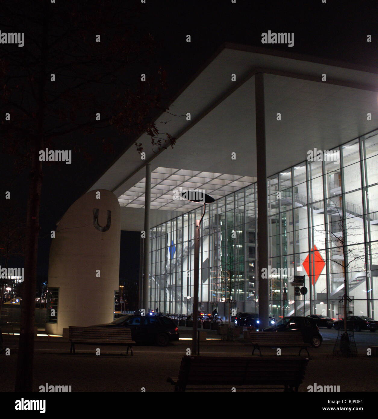Une photographie prise des bureaux occupés par des membres du parlement allemand. Banque D'Images