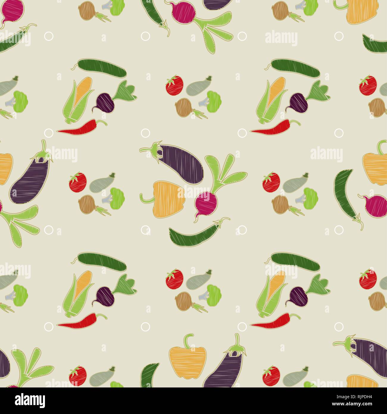 Agriculteur de légumes. modèle Eco Motif transparent légumes. Illustration de Vecteur