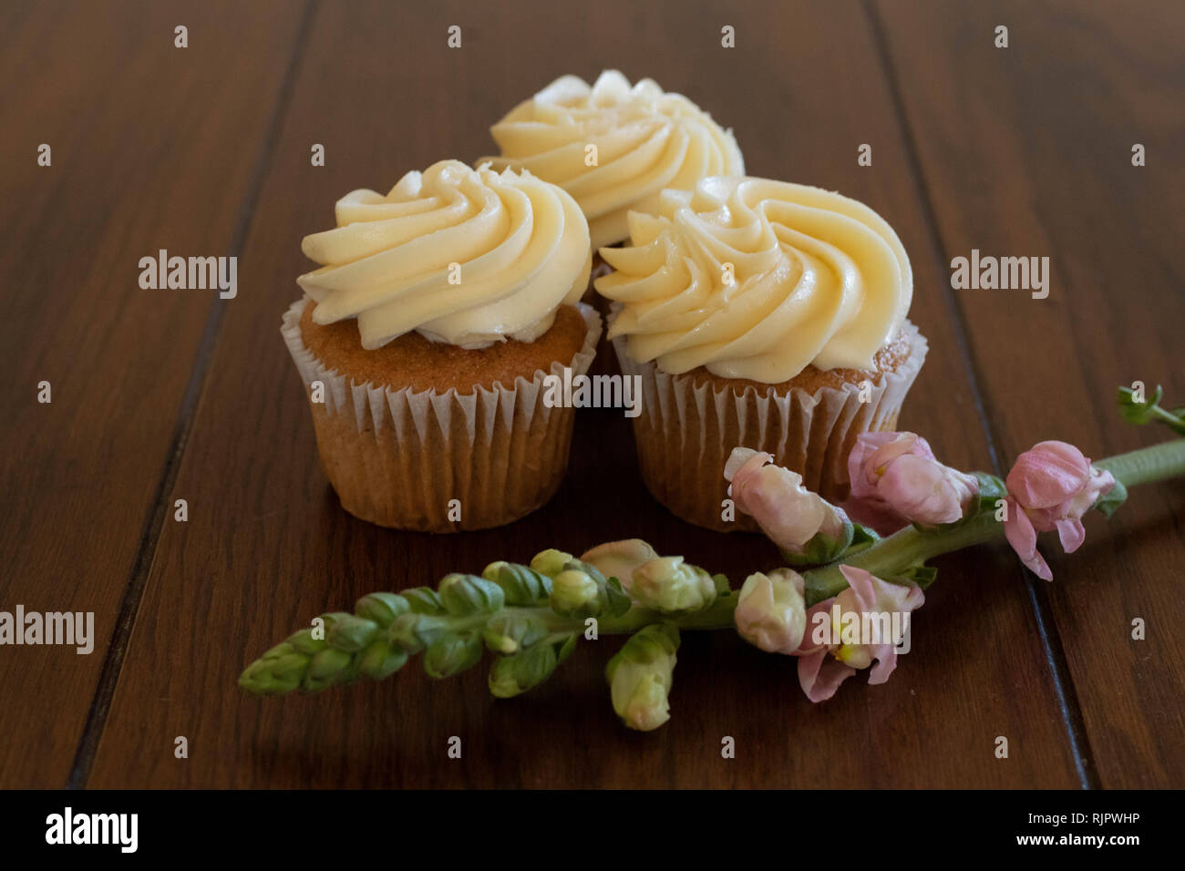 Petits gâteaux de carottes à la Fleur Banque D'Images