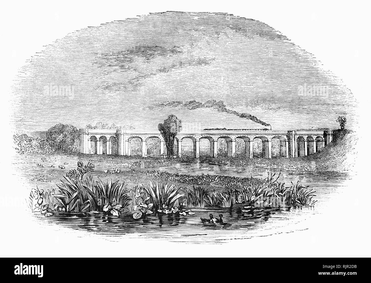 Le viaduc d'Avon a été construit en 1839-41 par John Miller, génie de l'Edimbourg et Glasgow Railway exploite la piste sur la rivière Avon à Linlithgow, West Lothian, Scotland Banque D'Images
