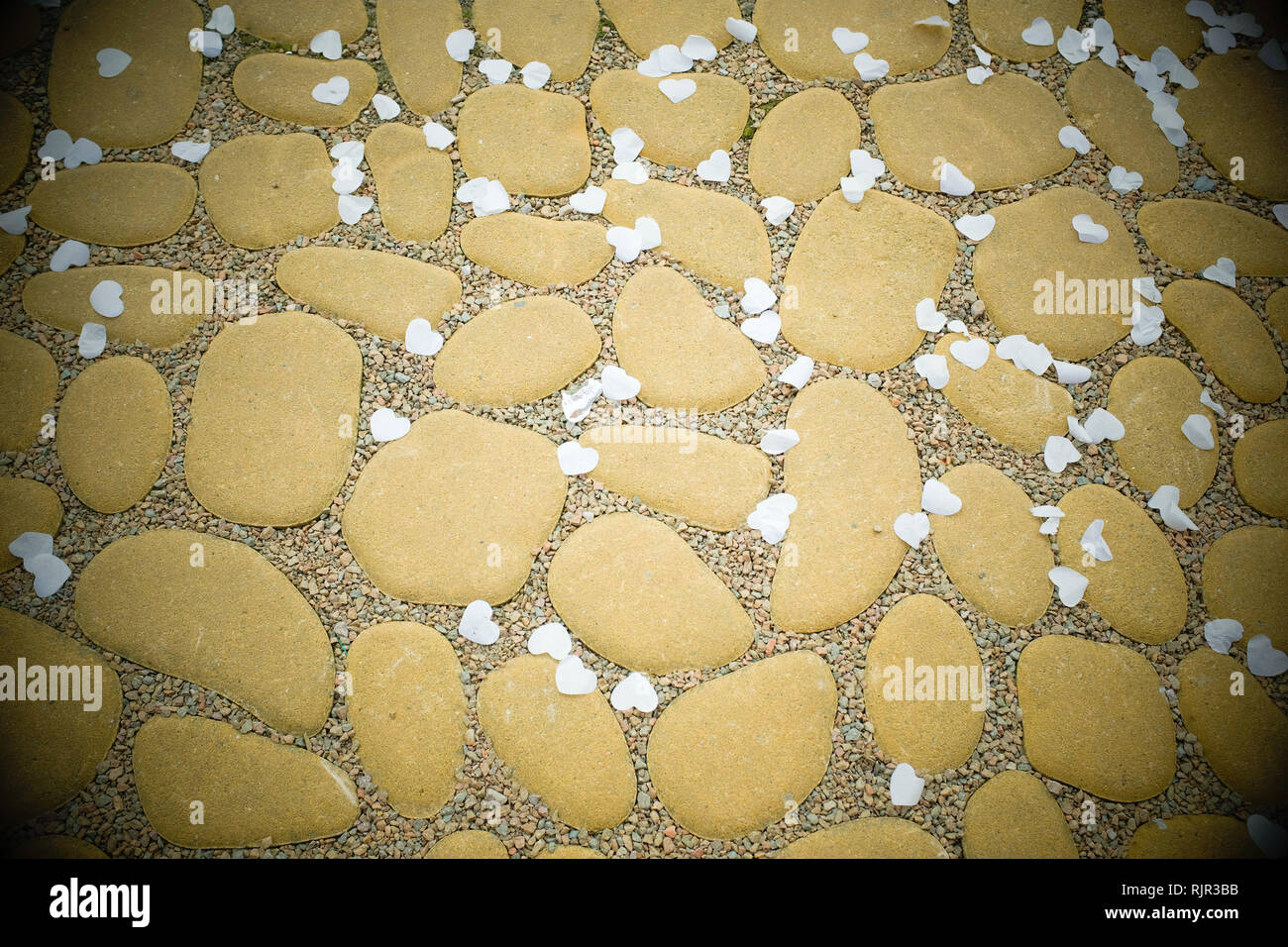 confetti sur le sol Banque D'Images