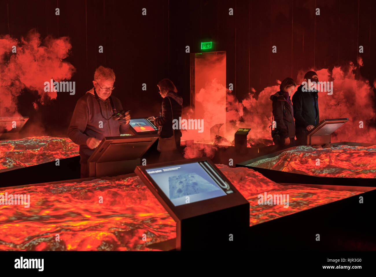 Volcan de lave, l'exposition interactive, Centre de Hvolsvollur, Islande  Photo Stock - Alamy