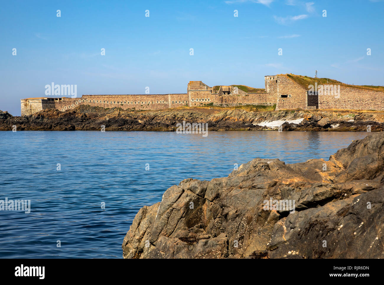 Fort de l'époque victorienne sur Alderney Banque D'Images