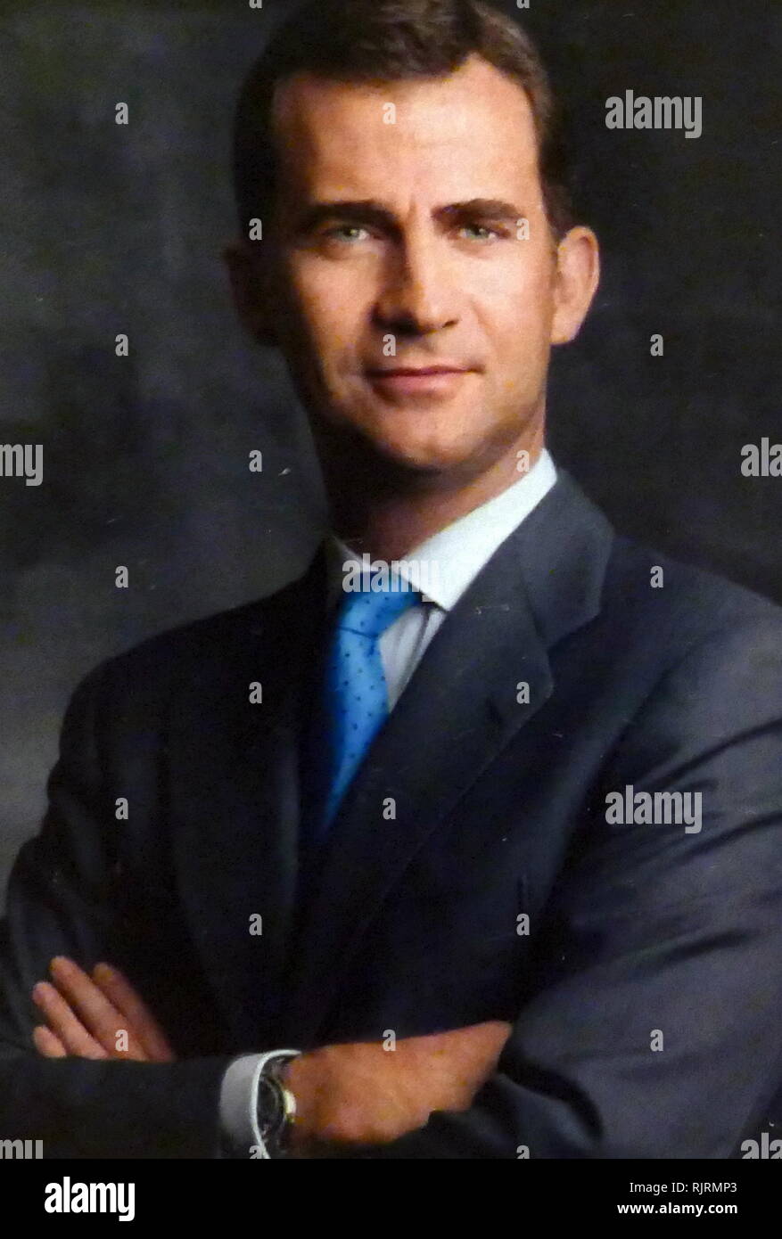 Le Prince Felipe d'Espagne (plus tard le roi Felipe VI, ( né en 1968). Il monte sur le trône le 19 juin 2014 lors de l'abdication de son père, le Roi Juan Carlos I. Banque D'Images