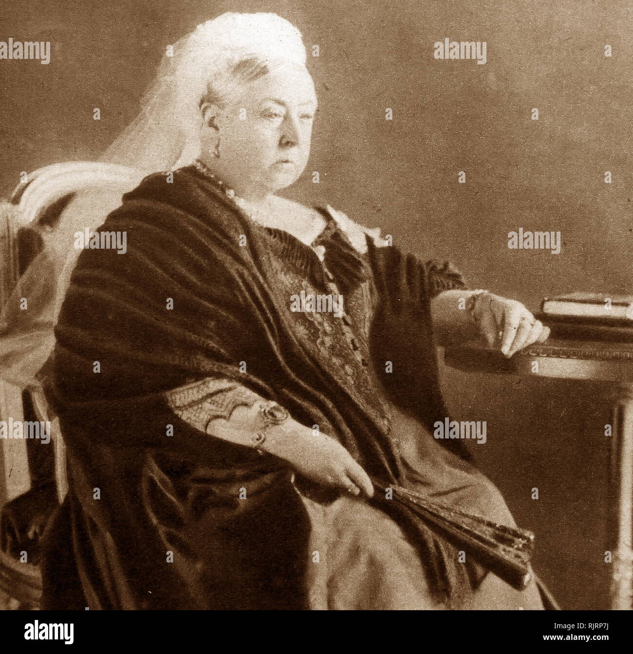 Victoria (1819 - 1901), Reine du Royaume-Uni de Grande-Bretagne et d'Irlande de 20 juin 1837 jusqu'à sa mort. Le 1er mai 1876, elle a adopté le titre supplémentaire de l'Impératrice de l'Inde. Banque D'Images