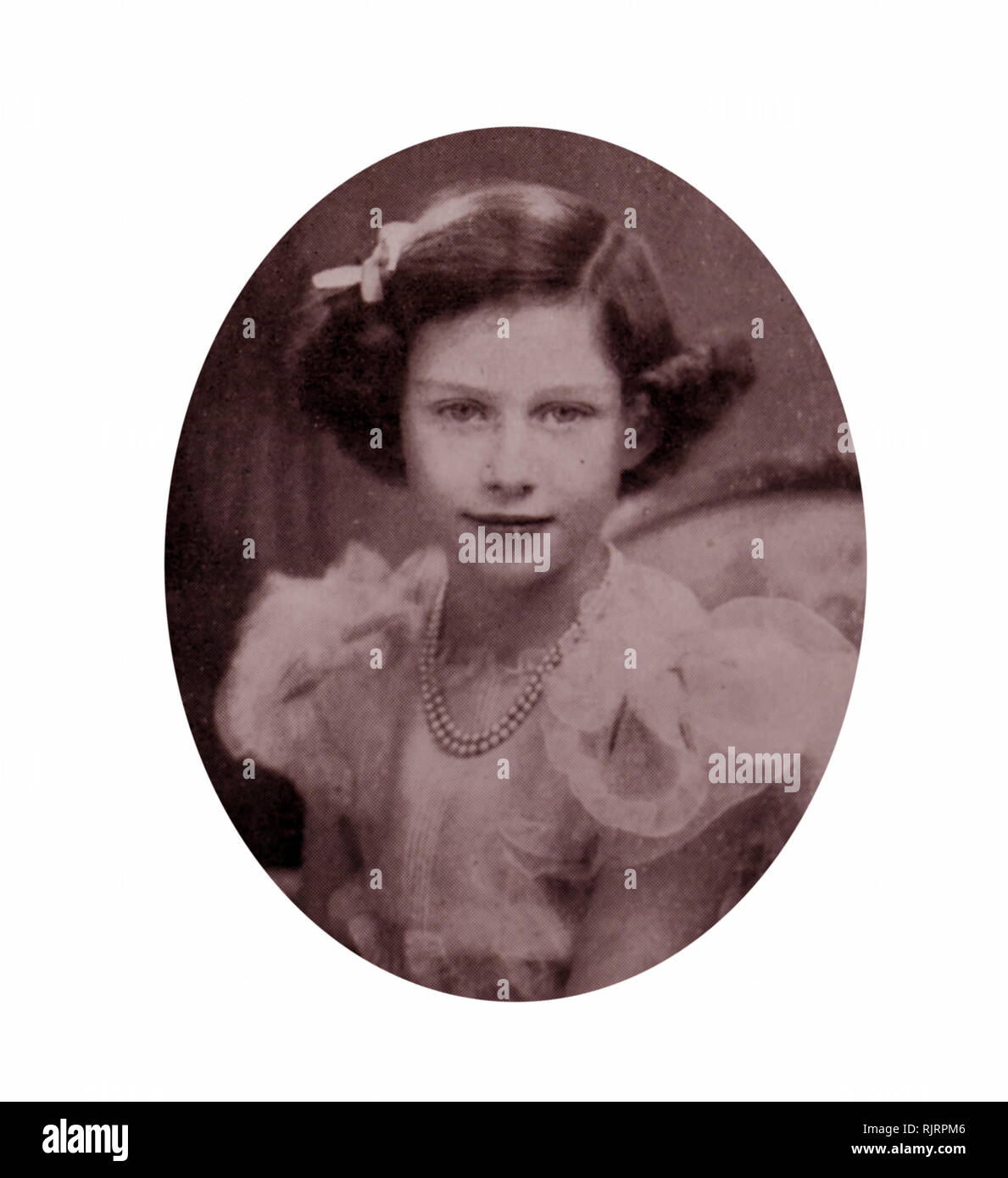 La princesse Elizabeth (âgés de 9, 1935), plus tard, Elizabeth II (né le 21 avril 1926), Reine du Royaume-Uni et les autres royaumes du Commonwealth. Banque D'Images