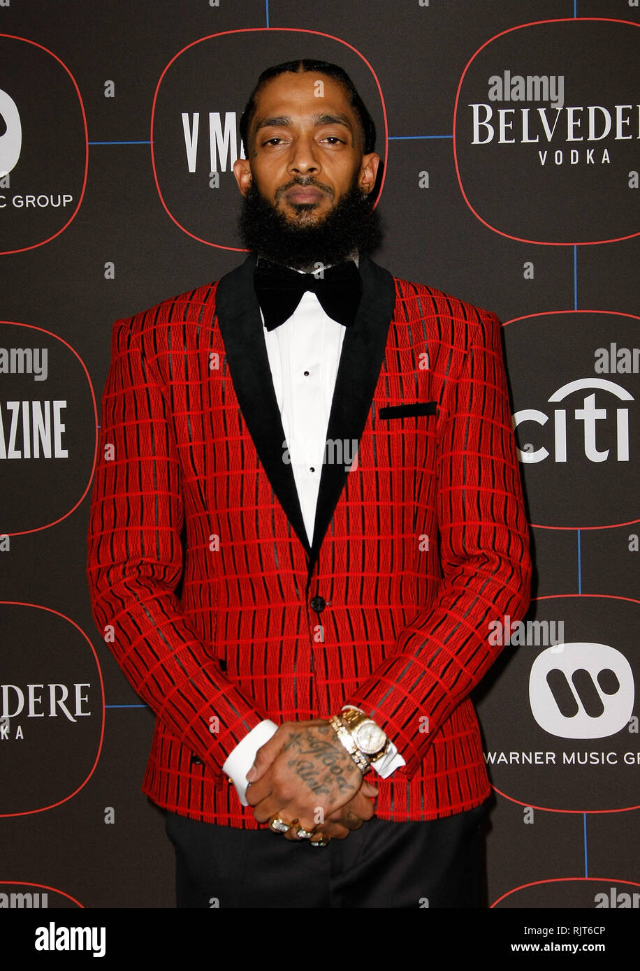 Nipsey Hussle assiste à la Warner Music Pre-Grammy Party à l'Hotel le 7 février 2019 à Los Angeles, Californie. Photo : CraSH/imageSPACE Banque D'Images