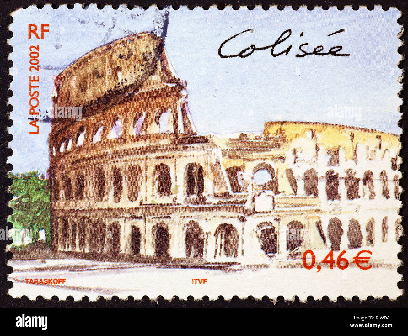 Colisée de Rome le timbre-poste Banque D'Images