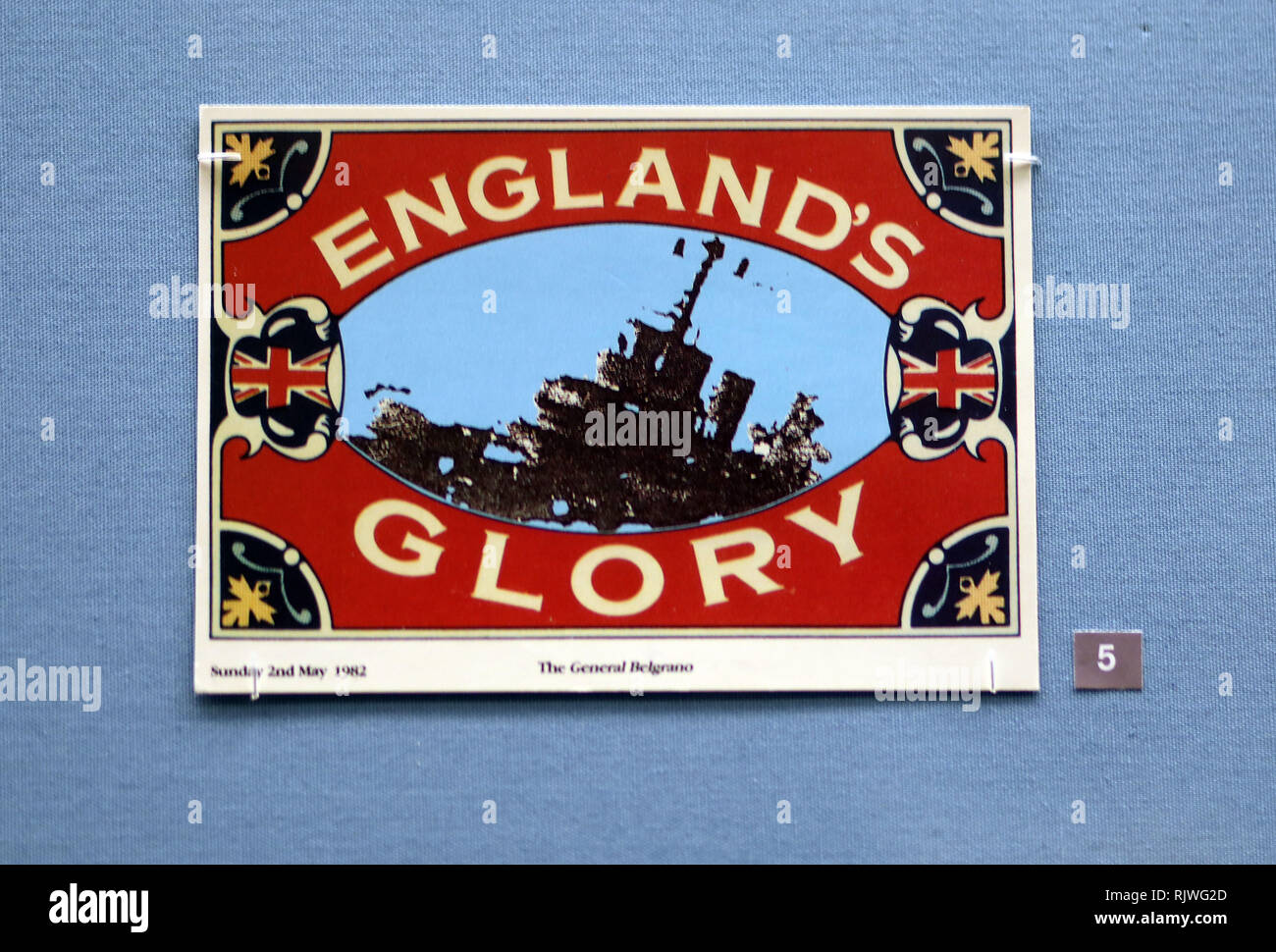 Pic montre : General Belgrano et fonction politique féministe cartes postales très British Museum - exposition d'œuvres d'Andy Warh carte postale Banque D'Images