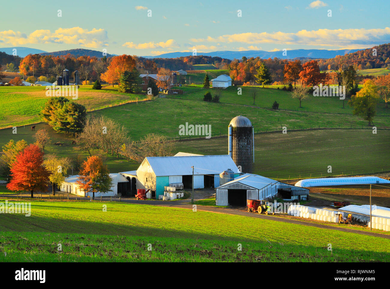 Ferme mennonite, Dayton, vallée de Shenandoah, en Virginie, USA Banque D'Images