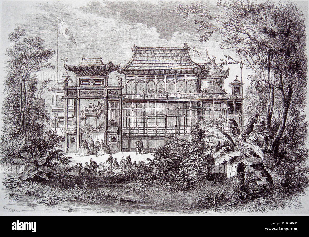 Expositions chinois et japonais à l'Exposition Universelle de 1867. Banque D'Images