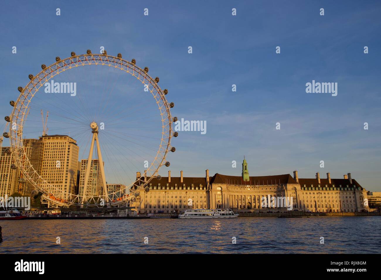 London Eye, South Bank, Londres, Angleterre Banque D'Images
