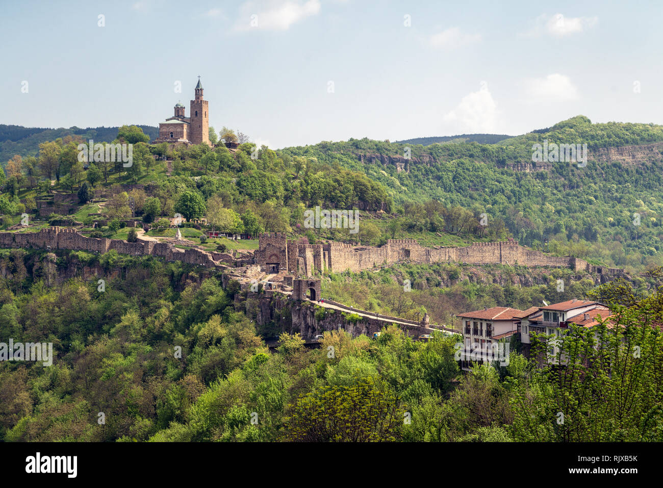 Tsarevets Château en Bulgarie. La ville historique de Veliko Tarnovo, attraction touristique Banque D'Images