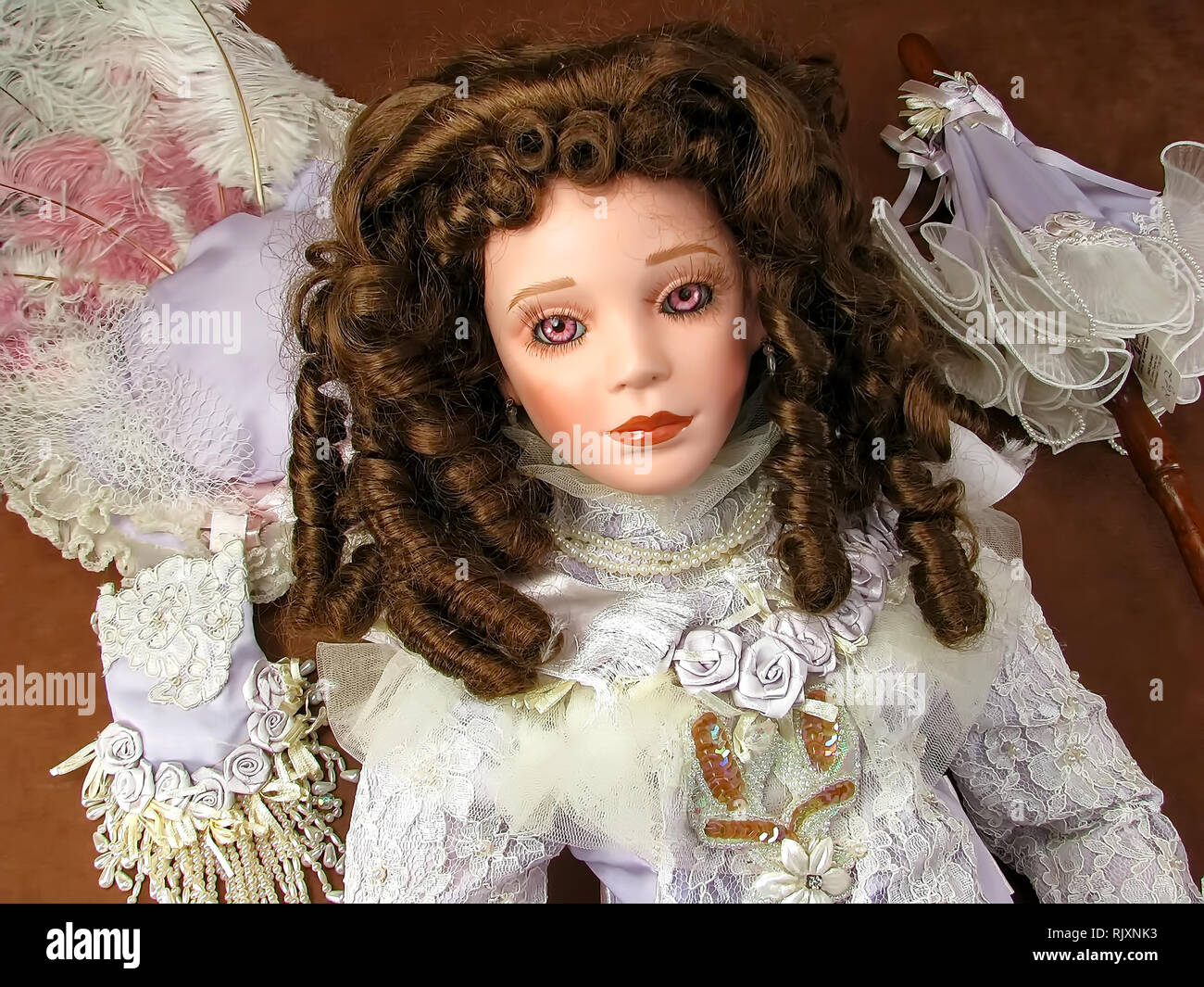 La collection Vintage Welden Museum of Fine Collection poupée, Sophie de la Cour de la reine. Banque D'Images