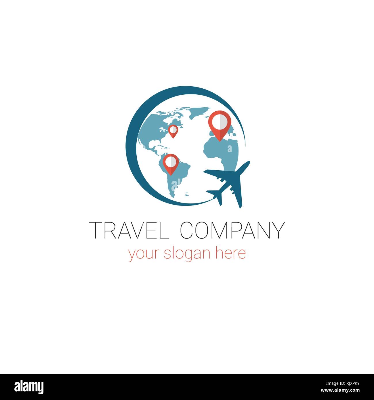 Agence de Voyage Tourisme Modèle Logo Entreprise Design de bannières Illustration de Vecteur