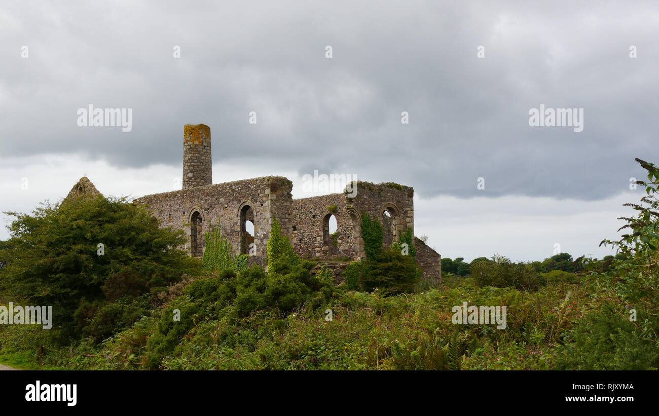 L'Papule Frances est une ancienne mine de l'accès au cuivre et d'étain de la grande télévision Lode au sud de Hayle en Cornouailles, Angleterre Banque D'Images