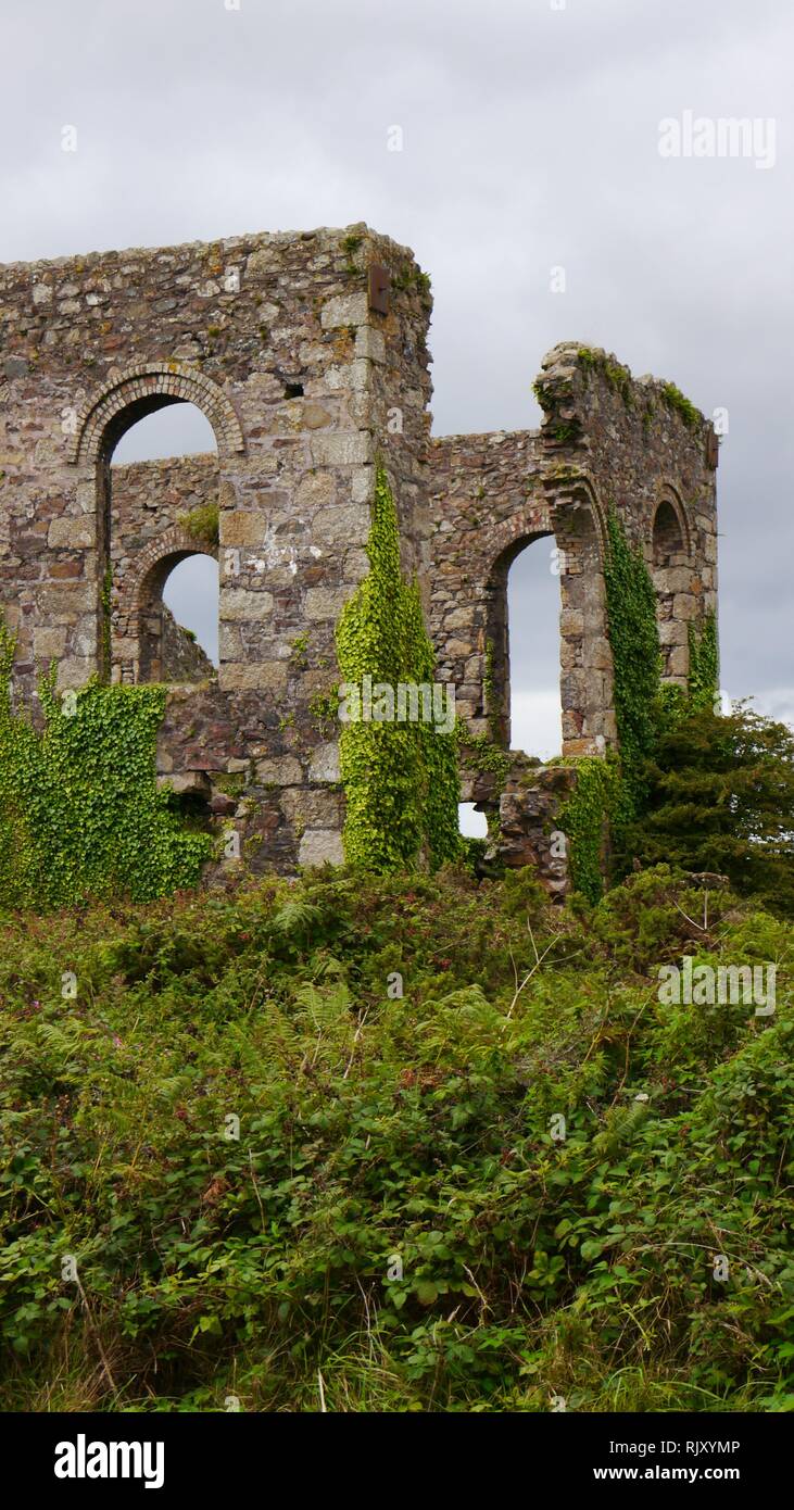 L'Papule Frances est une ancienne mine de l'accès au cuivre et d'étain de la grande télévision Lode au sud de Hayle en Cornouailles, Angleterre Banque D'Images