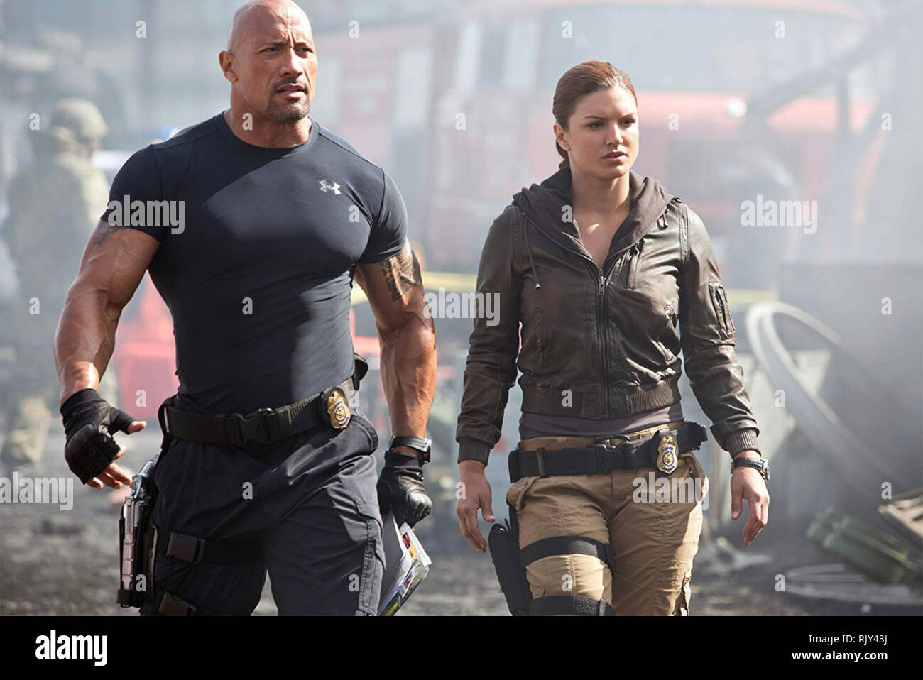 FAST & Furious 6 - 2013 Universal Pictures film avec Gina Carano et Dwayne Johnson Banque D'Images