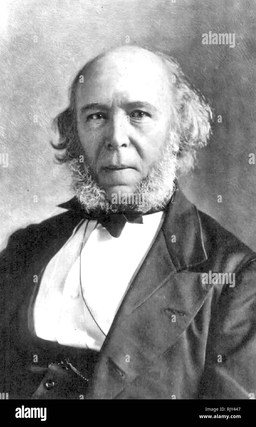 HERBERT SPENCER (1820-1903) Philosophe anglais,biologiste et sociologue Banque D'Images