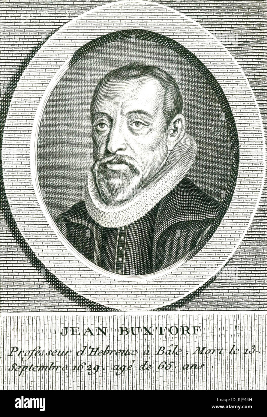 JOHANNES BUXTORF (1564-1629) chercheur orientaliste allemand et l'hébreu Banque D'Images