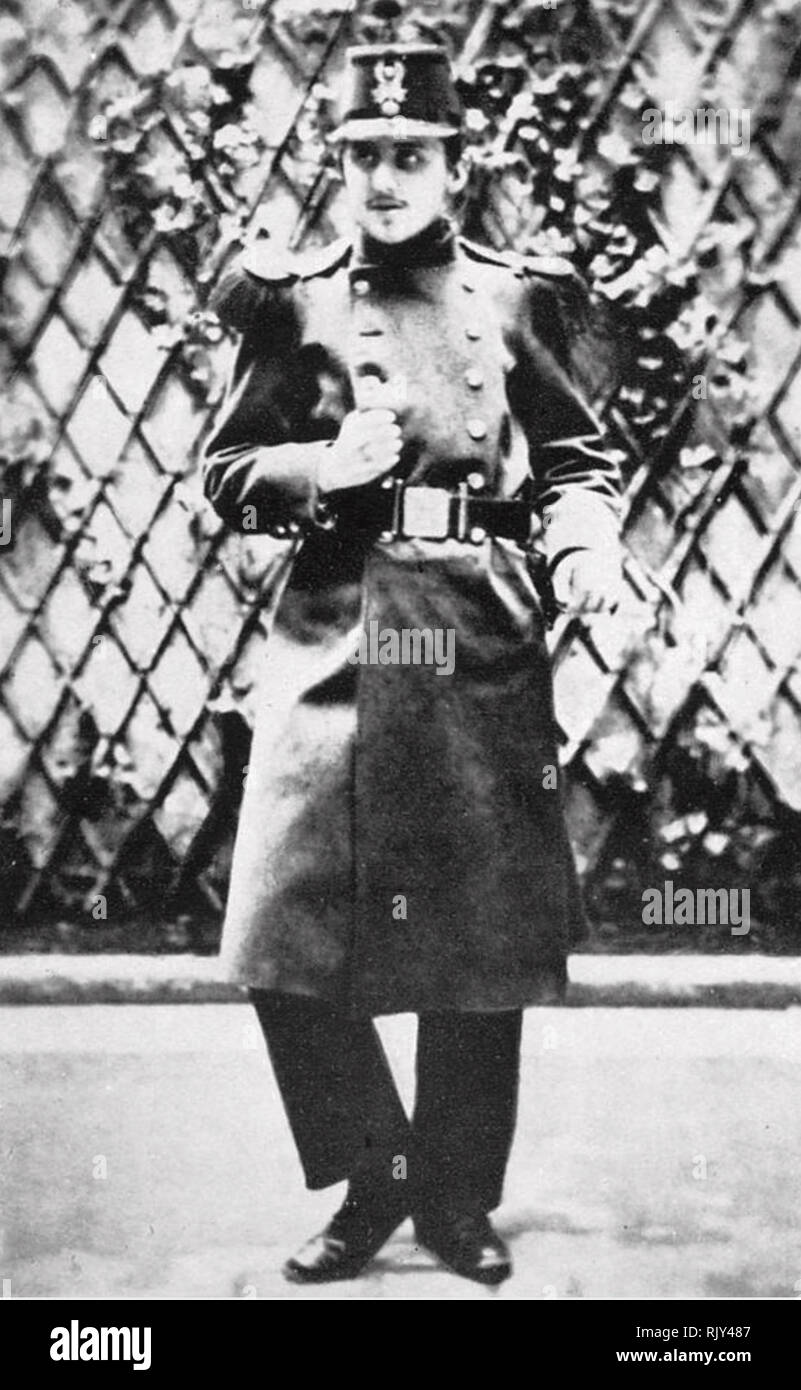 MARCEL PROUST (1871-1922) romancier français au cours de son service militaire à Orléans en 1889-1890 Banque D'Images