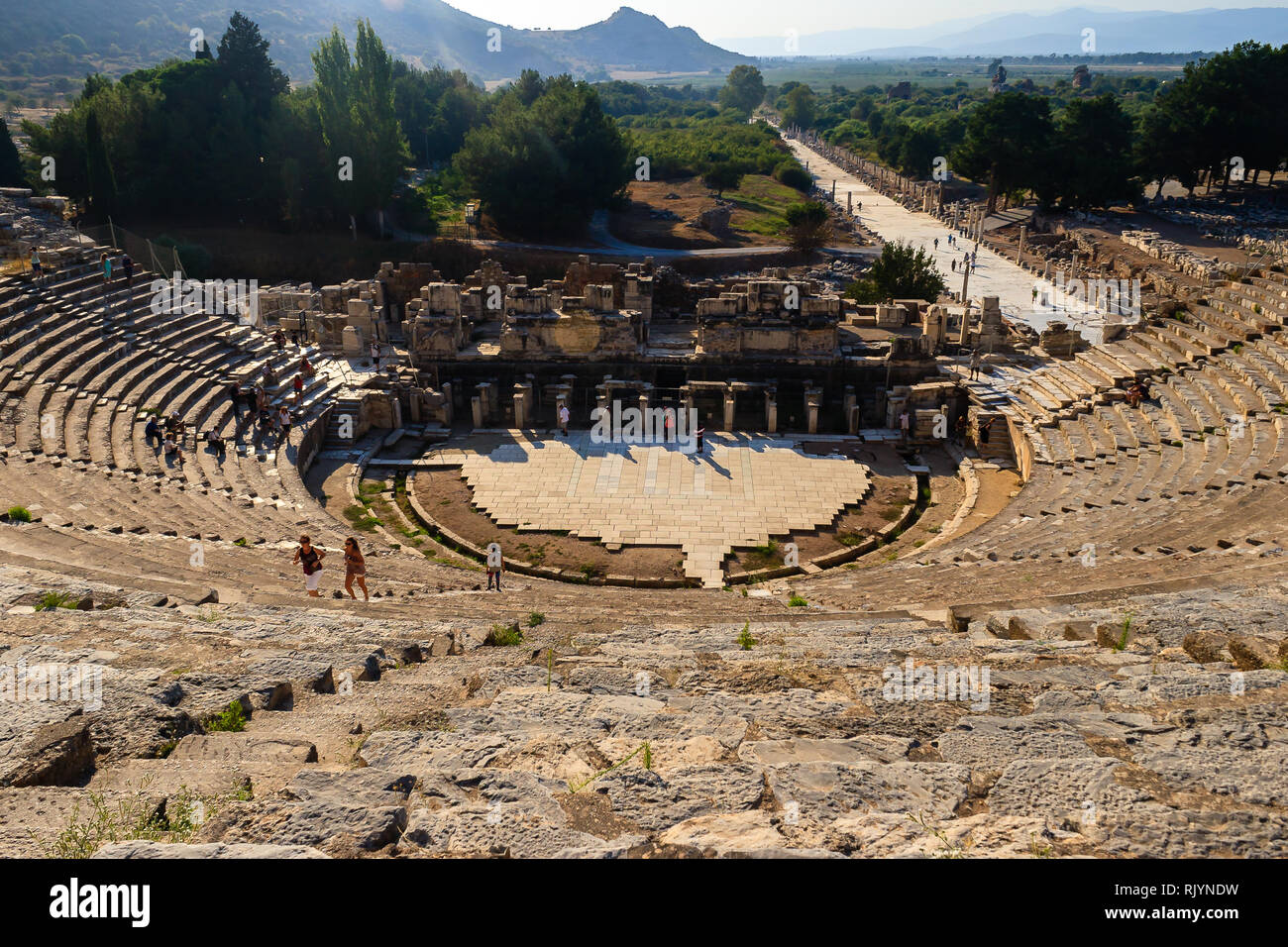 Ephèse, l'un des plus grands sites archéologiques romains en Turquie Banque D'Images