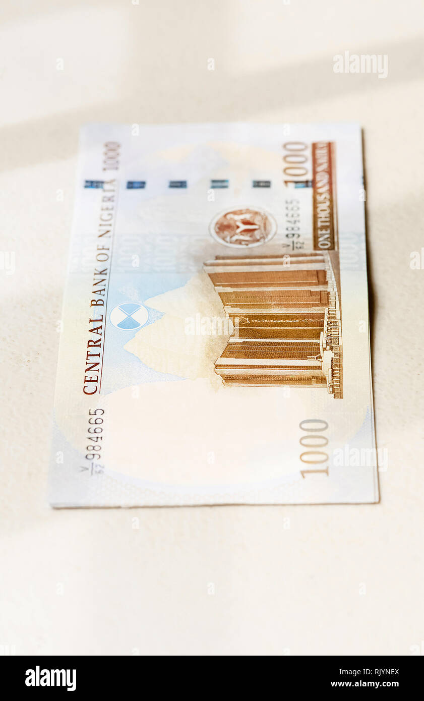 L'argent - La Nigériane Nigerian Naira 1000 note Banque D'Images