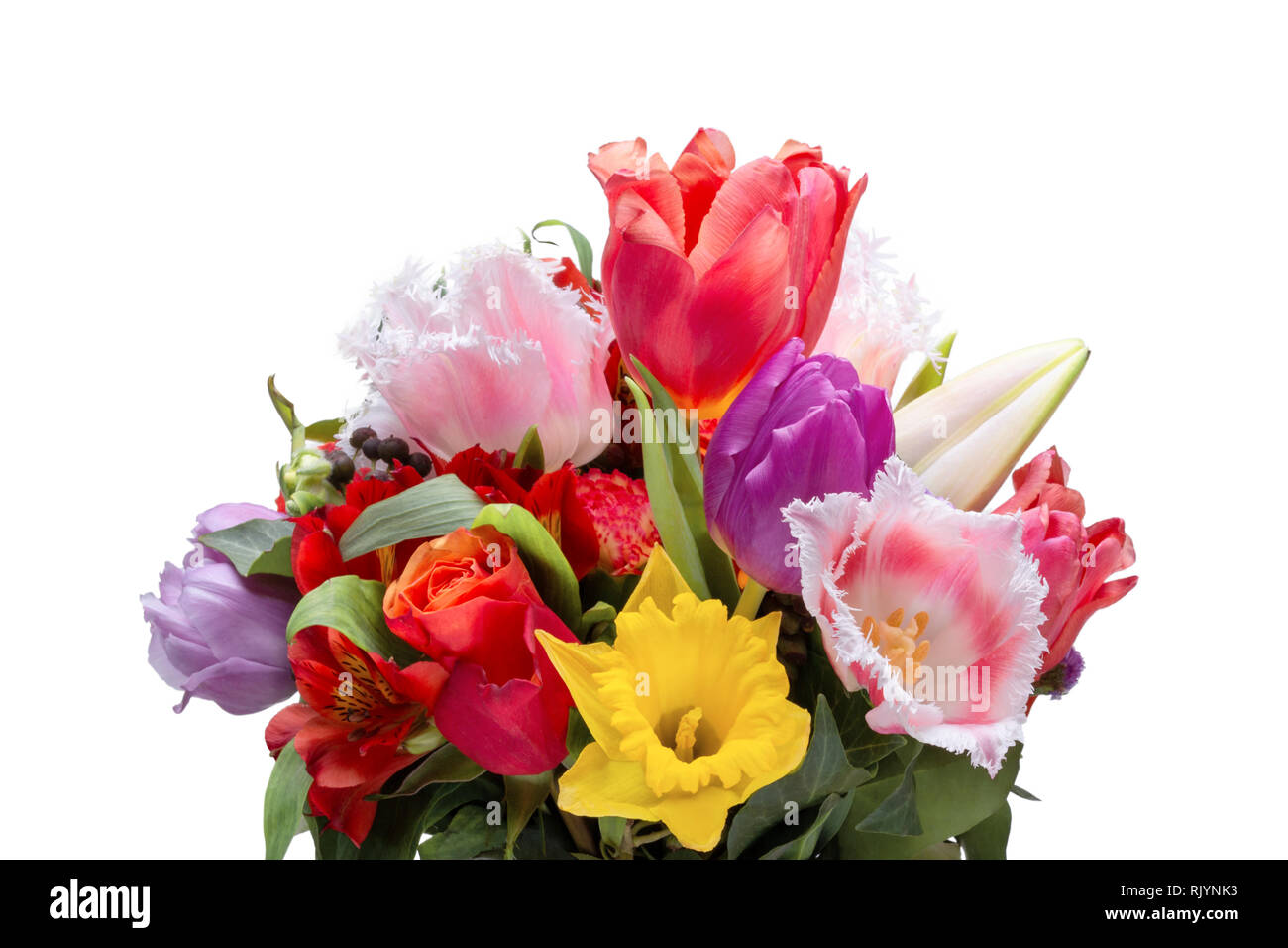 Un Bouquet De Fleurs De Tulipes Colorées Concept Pour Le