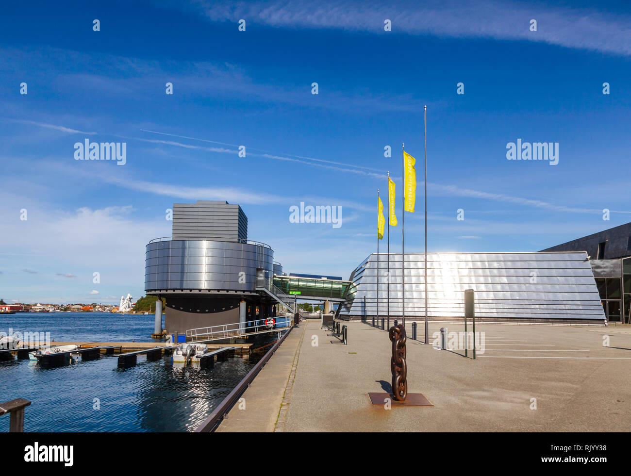 STAVANGER, Norvège - août 14, 2018 : Musée du pétrole norvégien (Norsk Oljemuseum), une date majeure dans le Port de San Francisco. Banque D'Images