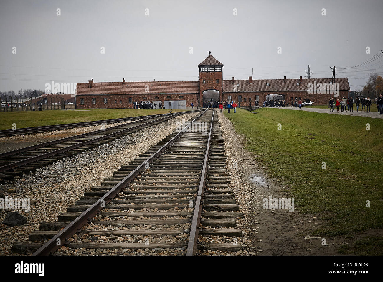 Auschwitz était le plus grand des camps de concentration Nazi et l'extermination des centres. Plus de 1,1 millions d'hommes, femmes et enfants ont perdu la vie Banque D'Images