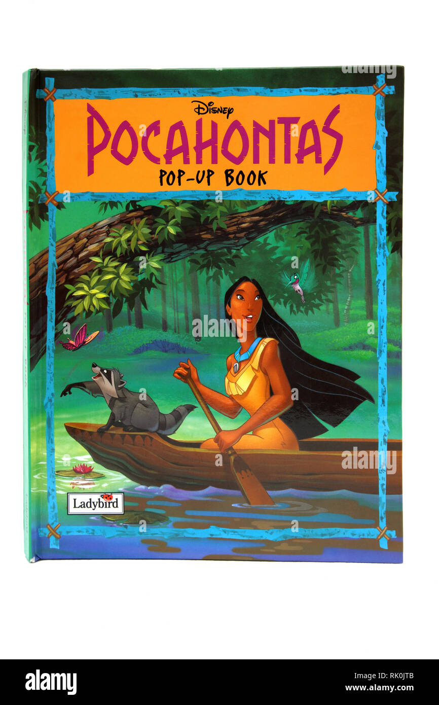 Pop-Up que Pocahontas et couverture du livre Banque D'Images