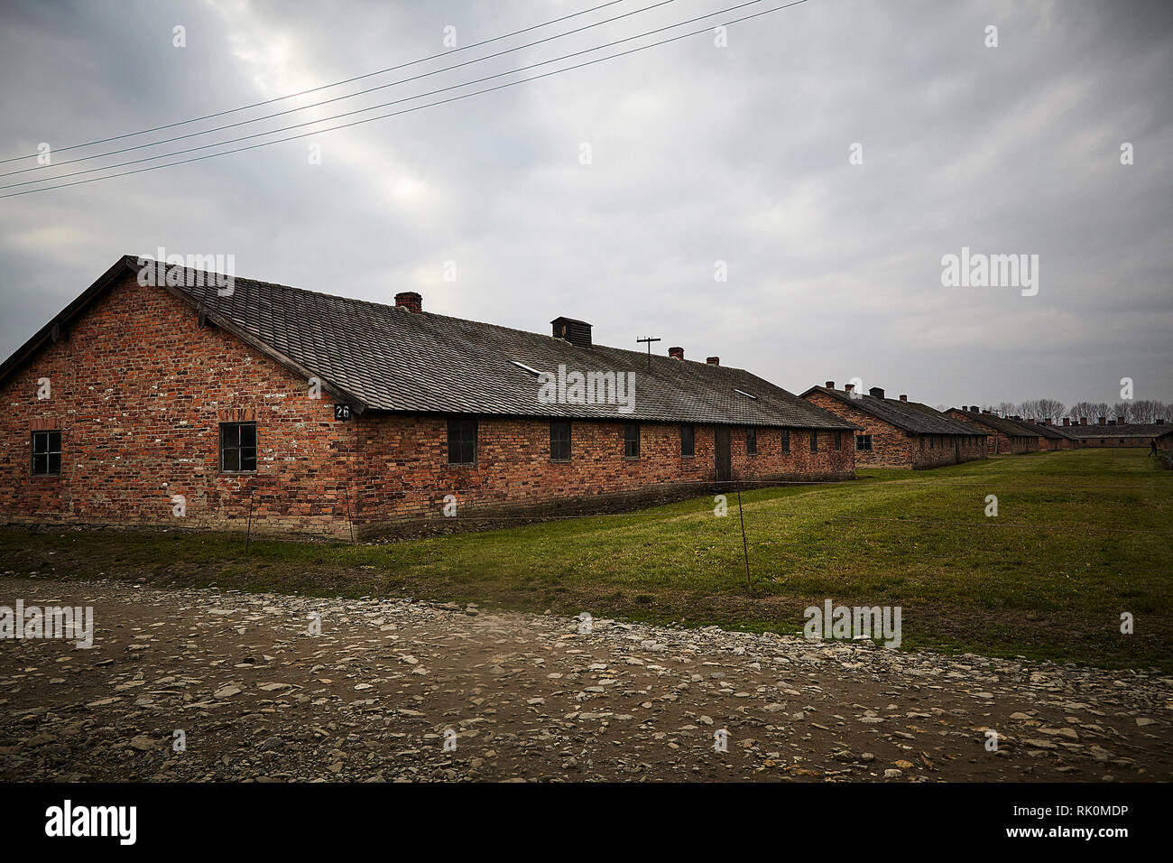 Auschwitz était le plus grand des camps de concentration Nazi et l'extermination des centres. Plus de 1,1 millions d'hommes, femmes et enfants ont perdu la vie Banque D'Images