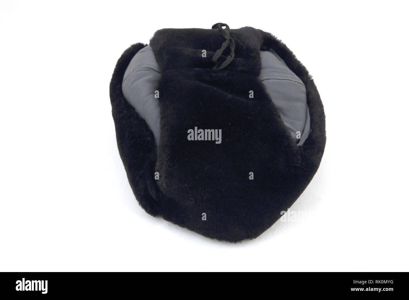 Vintage Ushanka chapeau de fourrure trappeur russe Banque D'Images