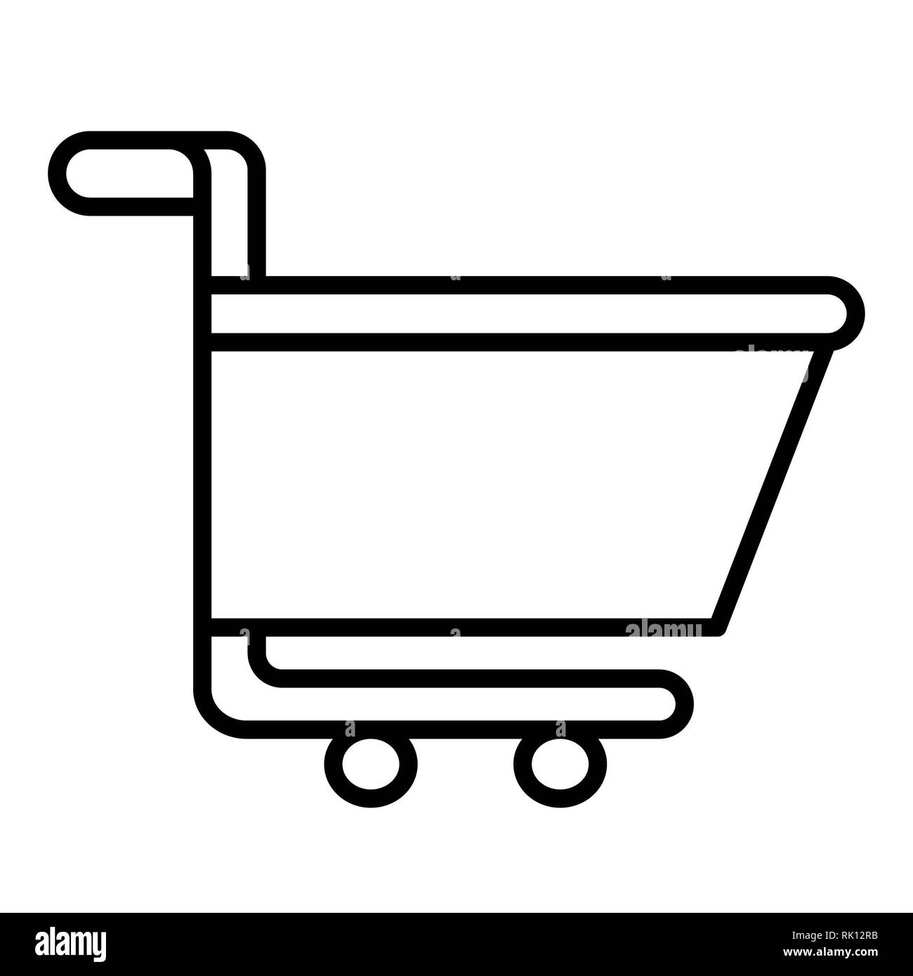 Icône du panier, Vector illustration, les contours Banque D'Images