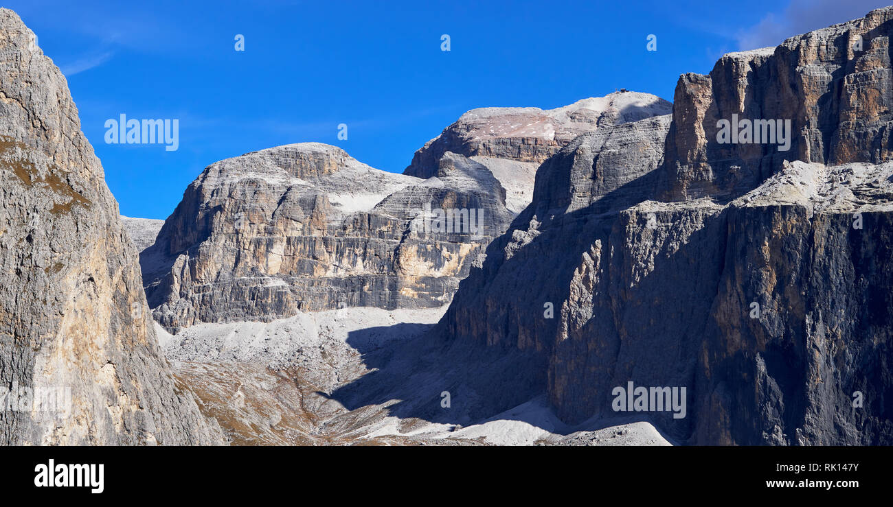 Piz Boe du Groupe du Sella, Dolomites, Trentin, Italie Banque D'Images