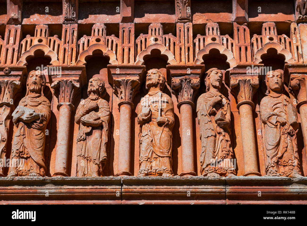 L'église San Juan, Moarves de Ojeda, Montaña Palentina, Palencia, Castille et Leon, Espagne, Europe Banque D'Images