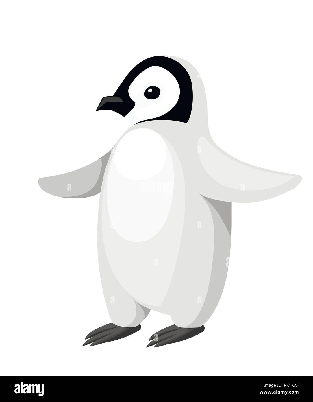Mignon Bebe Manchot Empereur Animaux De L Arctique Cartoon Modele Plat Vector Illustration Isole Sur Fond Blanc Image Vectorielle Stock Alamy