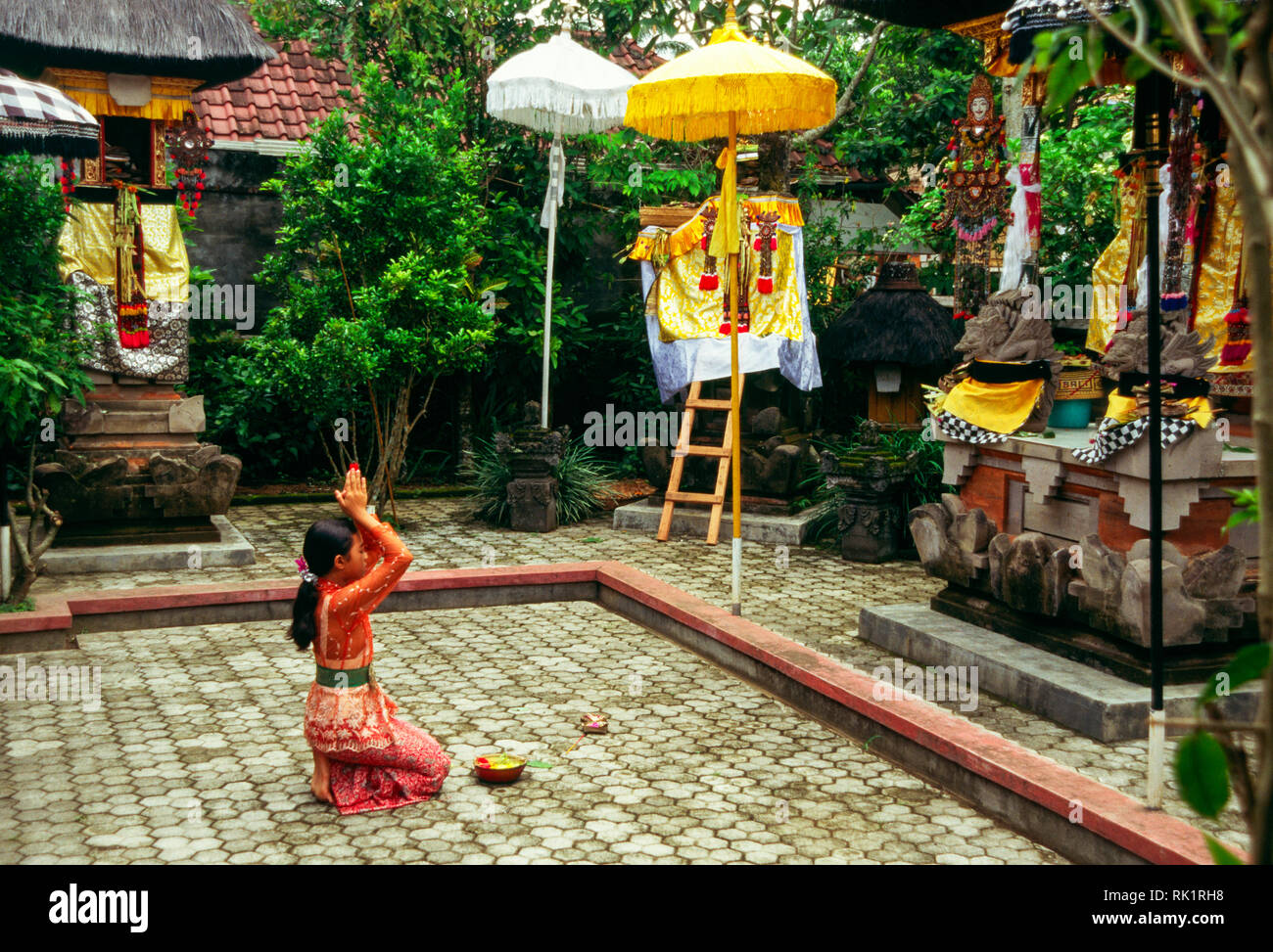 Ubud, Bali ; festival Galungan Banque D'Images