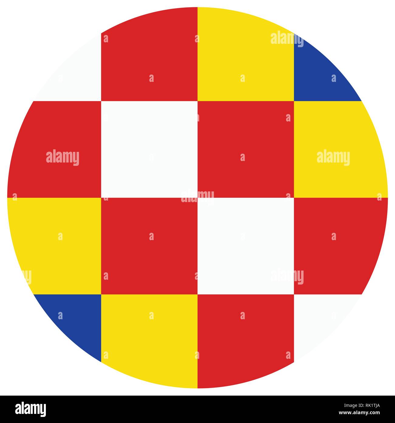 Vector illustration Anvers icône drapeau isolé sur fond blanc. Drapeau national du ronde Antwerpen. Bouton drapeau Illustration de Vecteur