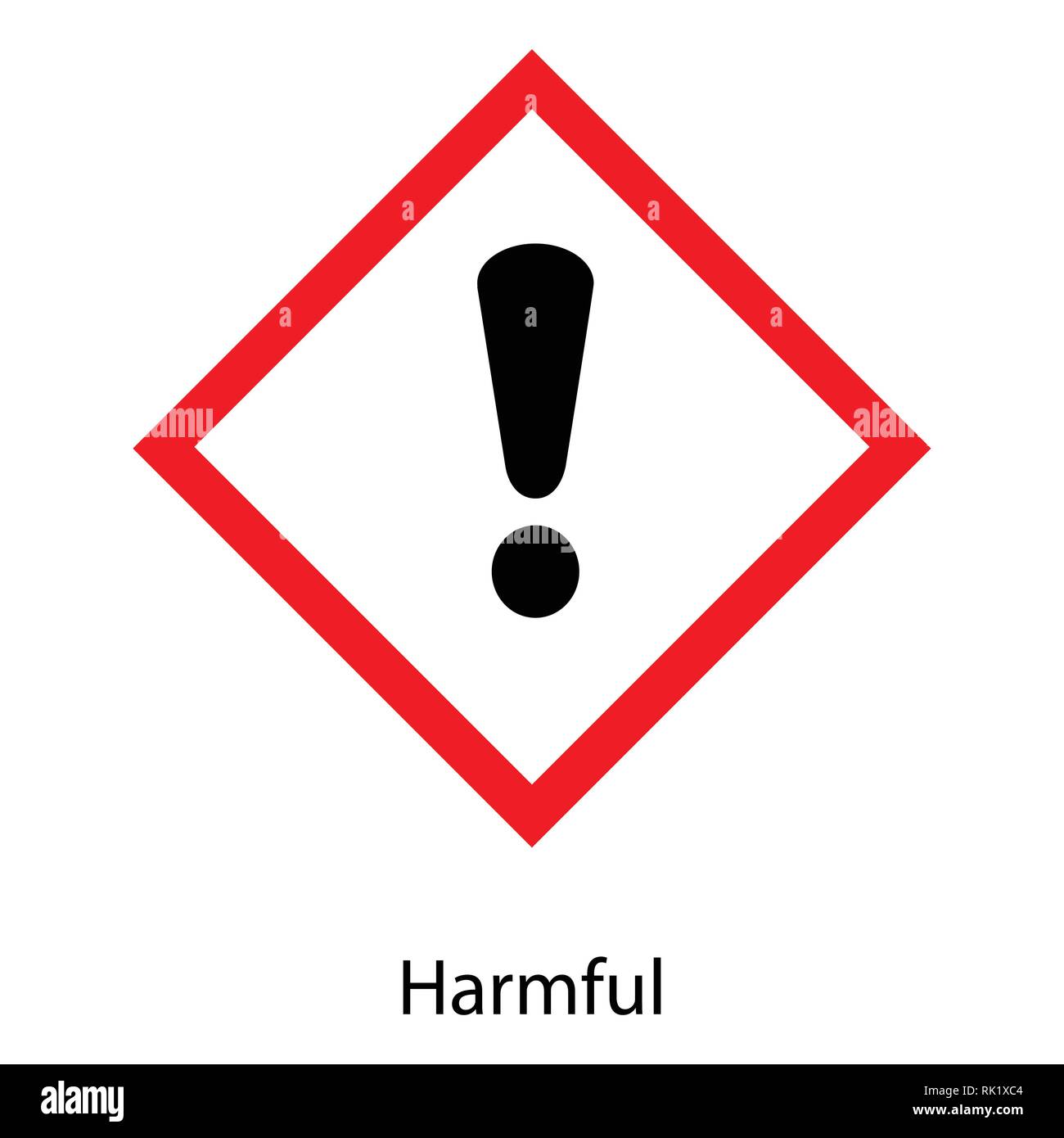 Vector illustration pictogramme de danger SGH - nocif , signe de détresse icône nuisibles isolé sur fond blanc Illustration de Vecteur