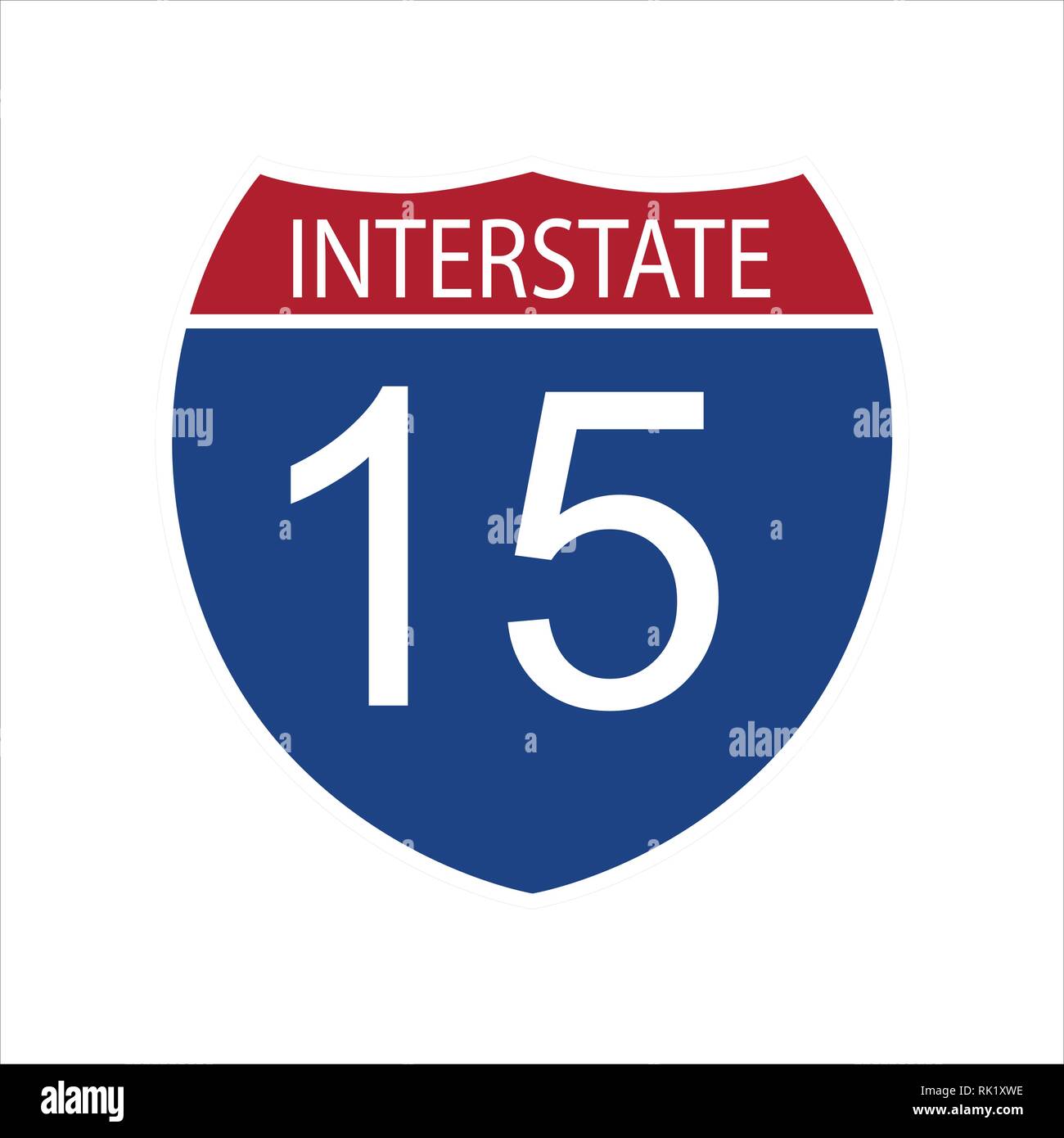 Vector illustration Interstate highway 15 icône panneau isolé sur fond blanc Illustration de Vecteur