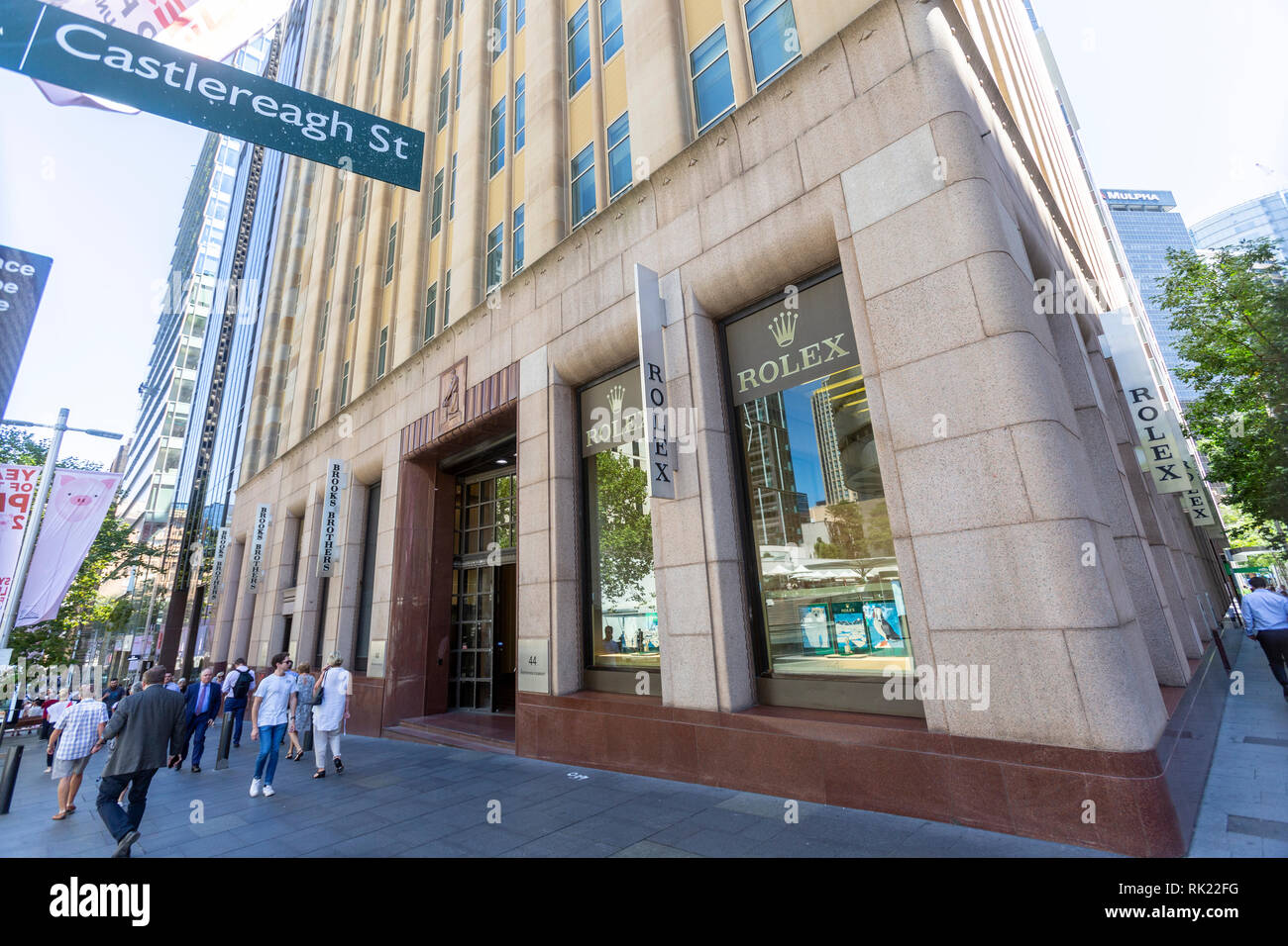 Magasin de montres Rolex à Martin Place,le centre-ville de Sydney,  Australie Photo Stock - Alamy